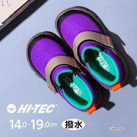 【6/11 1:59まで！エントリーでP+9倍】【70％OFFセール】 ハイテック HI-TEC 子供靴 キッズ アウトドア スニーカー HT KD045 ROVER MOC KIDS ローバー モック パープル 撥水加工 履きやすい キャンプ 梅雨 14-19cm