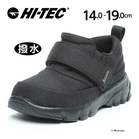 【4/25限定！抽選で最大100％Pバック】【50％OFFセール】 ハイテック HI-TEC 子供靴 キッズ アウトドア スニーカー HT KD045 ROVER MOC KIDS ローバー モック ブラック 撥水加工 履きやすい キャンプ 黒 梅雨 14-19cm