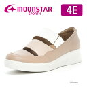 【6/29 00:00-7/1 23:59 10%OFFクーポン】ムーンスター スポルス レディース コンフォート シューズ moonstar 幅広 4E 撥水加工 ゴア付 国産 日本製 おしゃれ 母の日【残りサイズ23.0cm23.5cm】【5月2日セール再値下げ60%OFF】SP9032 ベージュコンビ