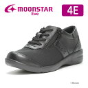 ムーンスター イブ レディース コンフォート シューズ moonstar 幅広 4E 撥水加工 ガラス防滑 抗菌防臭 ファスナー付 母の日 黒 EVE 323 ブラック【期間限定セール値下げ40%OFF】