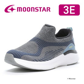 【12/4 20:00-12/11 1:59 10%OFFクーポン】ムーンスター レディース ウォーキング スニーカー moonstar 3E 抗菌防臭 母の日【セール値下げ30%OFF】シナジークッション SNGY LY05 スカイグレイ