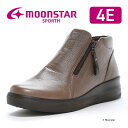 【2/4 20:00-2/11 23:59 10%OFFクーポン】ムーンスター スポルス レディース コンフォート シューズ SP9007 モカ moonstar 幅広 4E 撥水加工 ファスナー付 国産 日本製 おしゃれ 梅雨 母の日