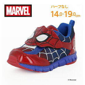 MARVEL マーベル スパイダーマン 子供靴 キッズ スニーカー MV 024 レッド ムーンスター moonstar Ag+抗菌防臭 耐摩耗底 男の子 赤 14cm 15cm 16cm 17cm 18cm 19cm