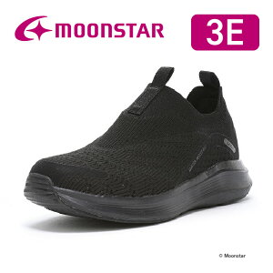 ムーンスター レディース ウォーキング スニーカー SNGY LY08 ブラック moonstar 3E 抗菌防臭