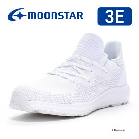 ムーンスター メンズ レディース ユニセックス ウォーキング スニーカー シナジークッション SNGY U23 オールホワイト moonstar 3E 抗菌防臭 白