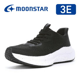 【1/24 20:00-1/29 1:59 10%OFFクーポン】ムーンスター moonstar メンズ レディース ユニセックス ウォーキング スニーカー 厚底 幅広3E 抗菌防臭 脱ぎ履きラクラク 22cm-30cm おしゃれ 通勤 シナジークッション SNGY UV03 ブラック