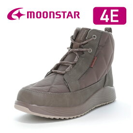 【1/18 00:00-23:59 10%OFFクーポン】ムーンスター レディース ウィンターブーツ スノーブーツ スニーカー moonstar ワイド設計 4E ガラス防滑 防水 抗菌防臭 ファスナー付 雨 雪【2025年秋新作1月7日値下げ15%OFF】SPLT FGL100 グレージュ