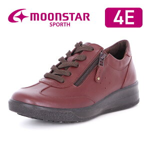 ムーンスター スポルス レディース ウインター コンフォートシューズ moonstar 本革 天然皮革 日本製 国産 幅広 4E ガラス防滑底 スぺラン 撥水加工 ファスナー付 雨 雪 黒【2025年秋新作9月5日発