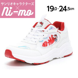 サンリオ ハローキティ コラボ ムーンスター ニーモ 子供靴 ジュニア スニーカー moonstar ni-mo 厚底 抗菌防臭 ＃足元キラかわメイク 女の子 白【2026年春新作1月5日発売】NM J152SAN ホワイト