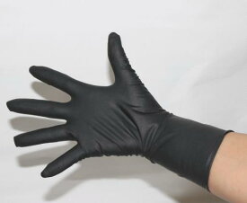 【処分】黒 ラテックス手袋 ノンパウダー 100枚/袋入り 天然ゴム手袋 ブラック(zk)
