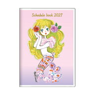 水森亜土 2027年 マンスリースケジュール帳 B6 2026年10月始まり ピンク柄 サンスター文具 送料無料