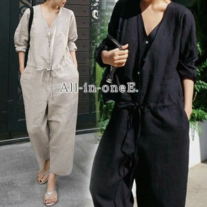 レディース オーバーオール コ 無地 つなぎ サロペット 】オールインワン サロペパンツ ロング 長袖 ワイド 春夏 ワイドパンツ