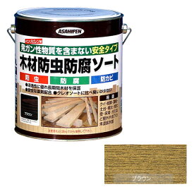 アサヒペン 木材防虫防腐ソート 2.5L ブラウン【取寄品】