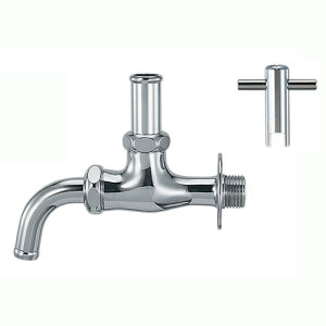 ★【在庫限り】カクダイ 共用万能ホーム水栓 首長鍵式 7015BL【取寄品】