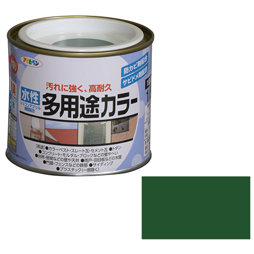 アサヒペン 水性多用途カラー 1 5L ミドリ - 塗装用品