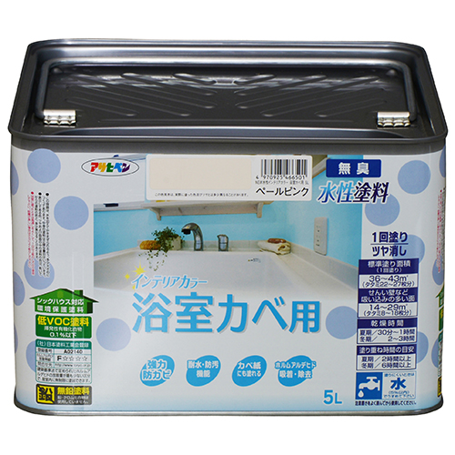 東京限定 アサヒペンＮＥＷ水性インテリアカラー浴室カベ５Ｌ白【壁紙