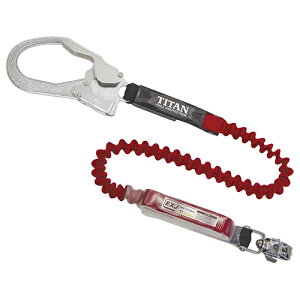 タイタン フルハーネス用伸縮式シングルランヤード EXJ(赤) フルハーネスヨウランヤード EXJ HL-ER