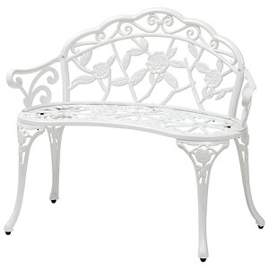 タカショー ローズガーデンベンチホワイト TGF-13-01WSN