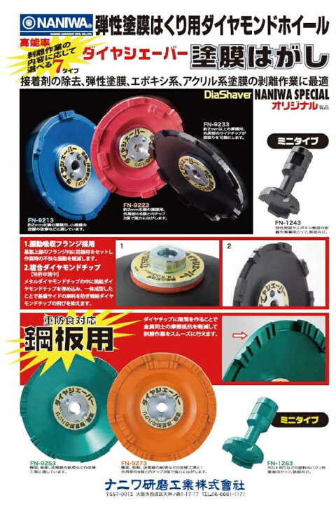 楽天市場】NANIWA(ナニワ) ダイヤシェーバー 塗膜はがし ブラック 