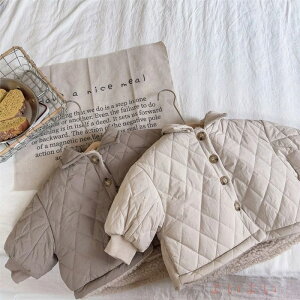 【送料無料】キルティング 裏起毛 ジャケット アウター コート カジュアル ベビー服 子供服 長袖 前開き キッズ ベビー こども アウトウェア 中綿 アウター 防寒 上着 男の子 女の子 80 90 100 1