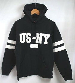 s23g-044x【中古】Supreme　シュプリーム　22AW US-NY Hooded Sweatshirt Black/Medium　パーカー【9800円以上で沖縄・離島も送料無料】