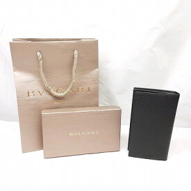 23k-249h 【中古】 【未使用品】BVLGARI　ブルガリ　二つ折り　長財布　ブラック　25752【9800円以上で沖縄・離島も送料無料】