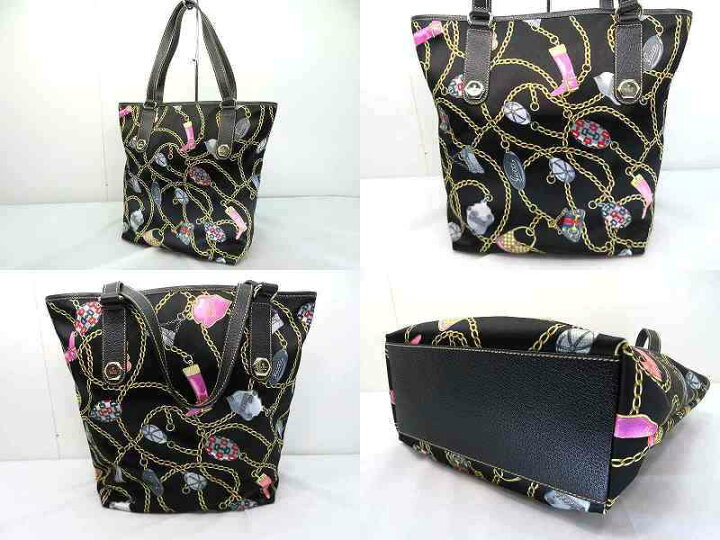 楽天市場】s24g-333x【中古】GUCCI ｸﾞｯﾁ ﾏﾙﾁｶﾗｰ ﾁｪｰﾝ柄 ﾄｰﾄﾊﾞｯｸﾞ 