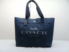 s24g-540k【中古】COACH コーチ　デニム　トートバッグ　ロゴ　キャンバス　F67415【9800円以上で沖縄・離島も送料無料】