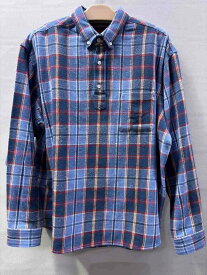 s24t-0708y【中古】【未使用】Supreme SUPREME Pullover Plaid Flannel Shirt 　シュプリーム　プルオーバー　プレイド　フランネル　ネルシャツ　チェック　シャツ　ブラウン　ブルー　23SS　メンズ【9800円以上で沖縄・離島などの一部地域も送料無料での発送となります。】