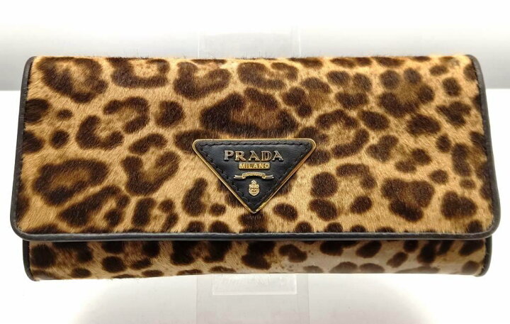 楽天市場】25k-258t【中古】PRADA プラダ レオパード柄 ハラコ レザー 