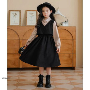 子供服 ワンピース 子供ドレス 長袖 キッズ 女の子 ワンピース チュニック おしゃれ 子ども服 カジュアル 女児 可愛い 結婚式 発表会 秋冬 韓国子供服