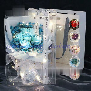 母の日 ソープフラワー 花束 プレゼント LED ライト付 ブーケ 造花 花 ボックス ギフト プレゼント 誕生日 成人式 記念日 お礼
