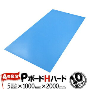 Pボードハード ブルー 5mm×1000mm×2000mm 10枚 養生ボード 青ベニヤ 樹脂製ボード PP 4倍発泡