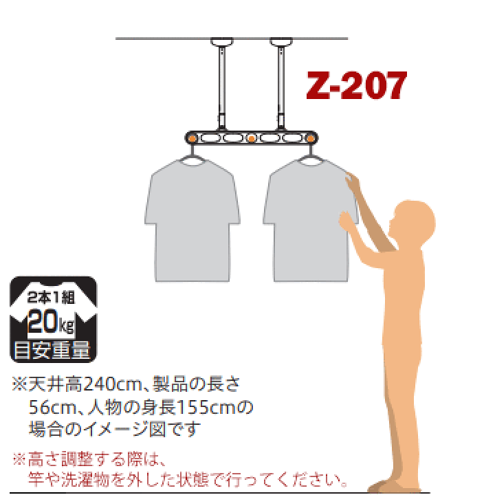 楽天市場】川口技研 ホスクリーン 軒天用 Z型 Z-207アーム700mm