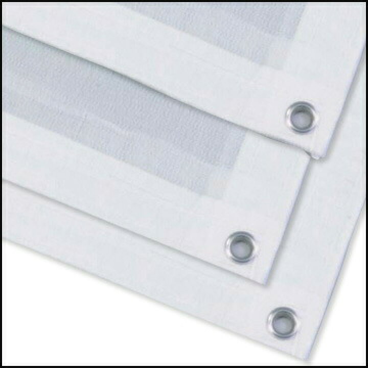 楽天市場】足場メッシュシート ラッセルメッシュホワイト 非防炎3.6m幅  