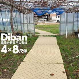 ウッドプラスチック 農業分野専用 敷板 Diban ディバン薄型 厚み13mm（表面凸部分5mm）1219×2438（4×8尺）重量 27kg（+−5％）樹脂製敷板 国産
