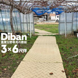 ウッドプラスチック 農業分野専用 敷板 Diban ディバン薄型 厚み13mm（表面凸部分5mm）910×1820（3×6尺）重量15kg（+−5％）樹脂製敷板 国産
