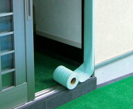 枠養生材　枠造200W　厚み2mm×幅200mm×長さ10m（6巻/ケース）粘着テープ付き　柱・開口枠　養生材