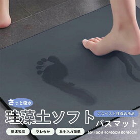 バスマット 珪藻土バスマット 珪藻土マット 珪藻土 マット 柔らか 速乾 割れない アスベストなし 大きい 小さい サイズ ソフト 足拭き お風呂 水切りマット キッチン 吸水 手入れ簡単 浴室マット
