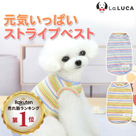 【楽天2冠】 犬 服 綿 オールシーズン コットン タンクトップ タンク ドッグウェア 犬服 犬の服 Tシャツ パステル カラフル かわいい LaLUCA 送料無料