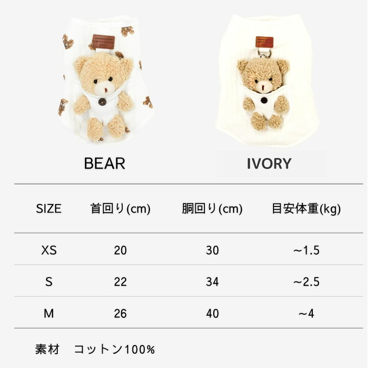 楽天市場】犬 服 ペット 犬服 くま ペットウェア 熊柄 クマ柄 かわいい 