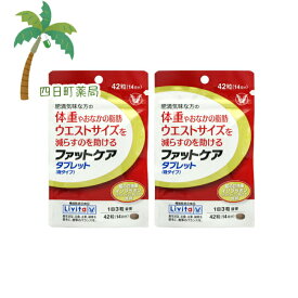 【スーパーSALE限定10%OFF】【楽天Pay利用でP10倍】リビタ ファットケアタブレット 粒タイプ 42粒(14日分) [2個セット] M:4987306039209 機能性表示食品