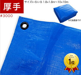 ＼楽天ランキング1位／ ブルーシート 厚手 #3000 防水 選べるサイズ 養生 アウトドア 工事 作業 イベント 災害 備品 現場 防災 台風 BBQ DIY 運動会 台風対策 ハトメ付き 園芸 敷物 レジャーシート お花見 バーベキュー ビニールシート BS