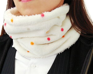 【送料無料】 ネックウォーマー レディース 婦人 水玉 防寒 冬 お出かけ 外出 アウトドア 釣り スキー スノボ レジャー 雪かき 屋外 作業 WA18008