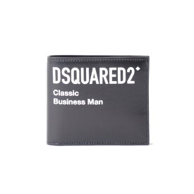 ディースクエアード (Dsquared2) ブランドロゴ入り2つ折り財布 Classic Business Man 牛革 ブラックwam001501503181212 メンズ 送料無料 正規取扱