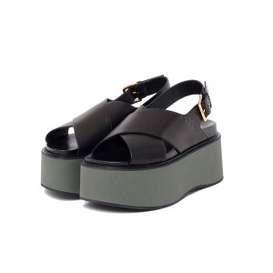 �}���j (Marni) �E�F�b�W�E�b�h�T���_�� �J�[�t�X�L�� �u���b�Nzpms00690600n99 2021AW ���f�B�[�X�H�~�V�� �������� ���K�戵