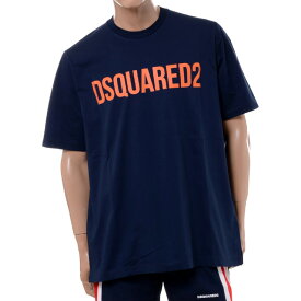 ディースクエアード (Dsquared2) ロゴTシャツ コットン ネイビーs71gd1134s23009478 2022SS メンズ春夏新作 送料無料 正規取扱