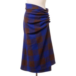 �����[�� (LEMAIRE) ���b�v�X�J�[�g �E�[���t���m �u���[�u���E���`�F�b�Nsk291lf830mu173 2022AW ���f�B�[�X�H�~�V�� �������� ���K�戵