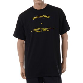 ラフシモンズ (RAF SIMONS) Printworks Tour T-shirt Tシャツ コットン ブラック231m104a190070099 2023SS メンズ春夏新作 送料無料 正規取扱