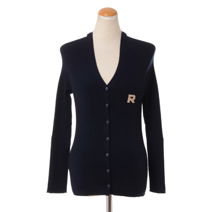 楽天市場】ロシャス (ROCHAS) ロゴVネックリブカーディガン ヴァージン  